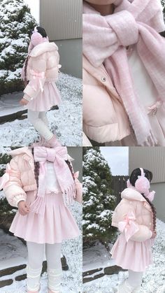 IG: diaryof.bm pink bow puffer jacket now scarf pink earmuffa coquette winter outfit inspo #coquette #coquettestyle #coquetteaesthetic #shescoquette #pinkcoquette #winteroutfitideas #winteroutfit #dollette coquette style, vintage aesthetic, princesscore aesthetic, dollette aesthetic, cottagecore aesthetic, royalcore aesthetic, fairycore aesthetic, fairy outfit, girly outfit, princess outfit, modern romance,pfg Cute And Girly Outfits, Cutecore Pink Outfits, Cute Pink Cardigan, Coquette Winter Outfits Pink, Wonyoungism Outfits Winter, Soft Pink Outfit Korean, Coquette Leggings Outfit, Cute Light Pink Outfits, Pink Girly Outfits Casual