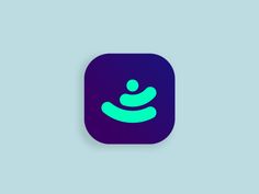 the app icon shows an image of a person sitting in a rectangle shape, with a blue background