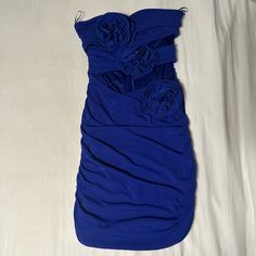 Brand New, No Flaws! Elegant Blue Stretch Strapless Dress, Elegant Blue Strapless Stretch Dress, Blue Stretch Strapless Dress For Party, Blue Bodycon Strapless Dress For Date Night, Blue Stretch Lined Dress, Blue Stretch Strapless Dress For Spring, Blue Strapless Stretch Dress For Spring, Blue Bodycon Strapless Dress For Night Out, Zara Blue Fitted Mini Dress