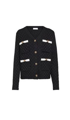 Made with a unique black weave design, this cardigan adds a touch of edgy sophistication to your wardrobe. Stay cozy and stand out with this must-have piece. Cross-Staining Test Main: 63% Polyester 27% Cotton 8% Wool 2% Metallic Fiber Bow: 66% Viscose 20% Polyamide 13% Polyester 1% Elastane Colour may vary due to lighting on images. The product images (without model) are closest to the true colour of the product.Item runs true to size chart and is cut to suit our size chart. Please refer to our size chart for the best fit. Do not size up or down. Woven Cardigan, Black Weave, Plus Size Shopping, Satin Slip, Satin Slip Dress, Plus Dresses, Stay Cozy, Sweater Blouse, Black Cardigan