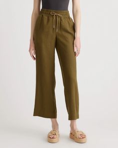 100% European Linen Wide Leg Pant