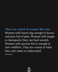 a quote from the book they are scared of women like you