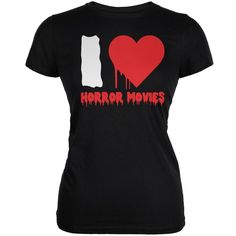 Halloween I Heart Horror Movies Black Juniors Soft T-Shirt Horror Movie T Shirts, Movie Black, Old Glory, Husband Love, Halloween Women, Text Me, Black Shorts, Horror Movies, Effortless Style