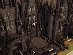 The Sims Resource - Vampire Gothic Castle with Dungeon Vampire Mansion Floor Plan, Bloxburg Gothic House Interior, Sims 4 Dark Mansion, Gothic Castle Bloxburg, Gothic Castle Layout, Gothic Manor Sims 4, Sims Gothic House