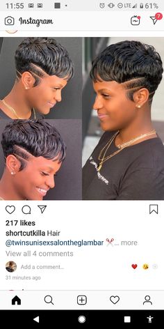 Short Hairstyle Women Black Woman Pixie, Short Relaxed Hairstyles, Short Hair Designs, Black Women Short Hairstyles, Short Shaved Hairstyles, Shaved Hair Designs, Natural Hair Cuts