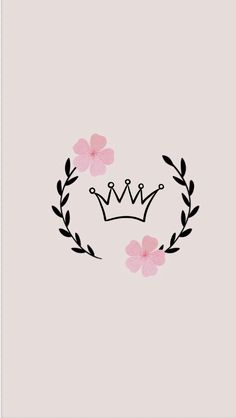 a pink flower with a crown on it