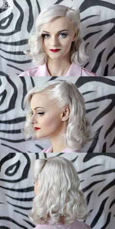 Elegant Retro Hairstyles for Women - Vintage Hairstyles Old Fashioned Hairstyles, Stile Pin Up, Hairstyles Vintage, Hairstyles Elegant, Lumpy Space Princess, Edgy Pixie, Pin Curls