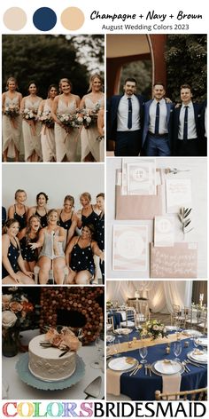 a collage of photos with different wedding colors