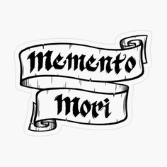 a sticker with the words menetos movi in black ink on a white background