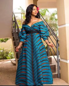 African Maxi Dress Ankara, African Maxi Dress, Ankara Maxi Dress, Dress African Print, Dress Ankara, African Prom Dresses, Dress Trendy, Afrikaanse Mode, African Wedding Dress