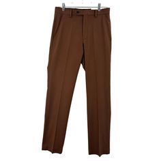 Alfani, Men's Slim-Fit Solid Suit Pants, Vicuna Brown, 30wx32l Msrp $135 Update Your Upscale Look With The Contemporary Slim Fit Of These Comfortable Suit Pants From Alfani. Slim Fit Pants Sit Slightly Below The Waist; Slim Fit Through The Hips And Thighs With A Straight Or Narrow Leg Opening Flat Front; Finished Hem; No Cuff Zip Fly With Button-And-Hook Closure; Belt Loops Two Side Slant Pockets; Two Back Button-Through Welt Pockets Permanent Crease Polyester/Viscose/Spandex Dry Clean Imported Cowboy Outfit For Men, Dark Brown Pants, Black Dress Pants Men, Cowboy Outfit, Plaid Dress Pants, Mens Slacks, Slim Fit Dress Pants, Casual Dress Pants, Pinstripe Dress