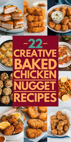 Baked Chicken Nugget Recipes Baked Nuggets, Baked Chicken Nuggets, Chicken Nugget, Mouth Watering Food, Chicken Nuggets, Easy Chicken Recipes, Chicken Breast Recipes