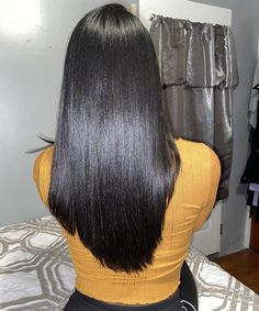 Straightened 4c Hair, Straighten My Hair, Healthy Black Hair, Long Shiny Hair, Long Hair Images, Layered Haircuts For Medium Hair, Black Ponytail Hairstyles