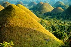 an aerial view of the chocolate hills in bohola