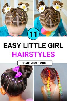 Simple Easy Hairstyles, Easy Toddler Hairstyles, Hairstyles Simple, Easy Little Girl Hairstyles, Black Toddler, Face Shape Hairstyles