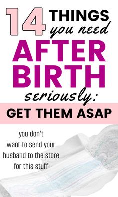 DIY Postpartum Kit: Order these 14 things you need to get ASAP - before baby arrives! You seriously don't want your husband standing at the grocery store trying to figure out what you need postpartum. Best Pads For Postpartum, Postpartum Kit, Diy Postpartum, Labor Tips, Third Trimester Checklist