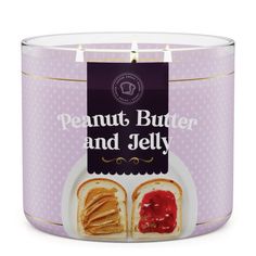 peanut butter and jelly candle in a tin