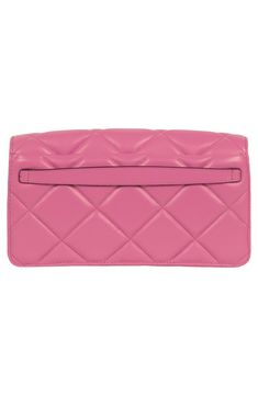 A classic and compact shoulder bag designed from quilted leather and polished heart studs makes it an amazing everyday go-to. 10.12"W x 5.37"H x 1.93"D; 23.12" strap drop Front flap closure Removable chain strap Leather Made in Italy Designer Handbags Formal Pink Quilted Shoulder Bag, Pink Quilted Leather Bag, Pink Quilted Evening Bag, Calpak Luggage, Quilted Shoulder Bag, Clutch Pouch, Flip Flop Slippers, Designer Crossbody Bags, Ugg Classic