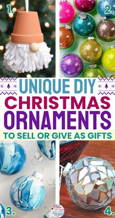 unique diy christmas ornaments to sell or give as gifts