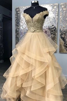 Lace Long Prom Dress, Champagne Prom Dress, Senior Prom Dresses, Unique Prom Dresses, Senior Prom, Piece Prom Dress, Sweetheart Dress, Lace Evening Dresses, Gold Lace