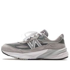 New Balance 990v6 Made in USA 'Grey' NBM990GL6 New Balance Gray Running Shoes With Boost Midsole, Gray New Balance Sneakers With Air Cushioning, Gray New Balance Running Shoes, Functional Gray New Balance Sneakers, New Balance, Made In Usa, Sneakers, Grey, Quick Saves