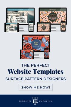 the perfect website templates for surface pattern designers show me now