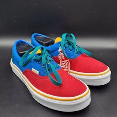 New Vans Era Primary Block Multicolor Lapis Blue Sneaker Shoes. They Are Juniors Shoes, I Am Listing The Equivalent Womens Size In The Description. (Kids Size 5.5 Is Equivalent To Women's 7). Unworn With The Original Tag Attached. Happy Shopping! Vans #: Vn0a38h8vik Will Ship Same Or Next Day, Bundle To Receive A Discount And Only Pay 1 Shipping Price! Multicolor Low-top Skate Shoes With Contrast Sole, Multicolor Lace-up Skate Shoes With Rubber Sole, Retro Blue Skate Shoes With Rubber Sole, Vans Skate Shoes With Red Sole And Round Toe, Retro Color Block Sneakers, Blue Color Block High-top Sneakers, Colorful Color Block Sneakers With Round Toe, Multicolor Skate Shoes With Branded Insole And Round Toe, Retro Blue Sneakers With Round Toe