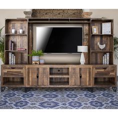 Paulo Multi-Wood 1 Drawer Pier Bookcase - Crafters and Weavers Tv Stand Wall, Living Room Cupboards, Wall Entertainment Center, Wall Unit Designs, Wood Entertainment Center, Entertainment Wall Units, Tv Unit Furniture, Tv Cabinet Design, Modern Tv Units