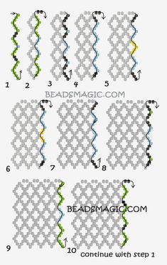 the instructions to make beading patterns for beads with step by step instructions on how to do