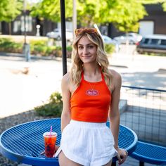 This versatile piece features a flattering halter neckline that highlights your shoulders, and a ribbed texture that adds a touch of sophistication to any outfit. The soft, stretchy fabric ensures a comfortable fit, making it ideal for casual outings or dressed-up occasions. Whether paired with jeans, skirts, or shorts, this halter top is a must-have addition to your wardrobe, offering endless styling possibilities. Specs Fits Small Made in U.S.A One Size Baby Rib 100% Cotton Ribbed Halter Top, Short Women Fashion, Ribbed Texture, Halter Neckline, Hat Shop, Cropped Tank Top, Outerwear Women, Stretchy Fabric, Halter Top