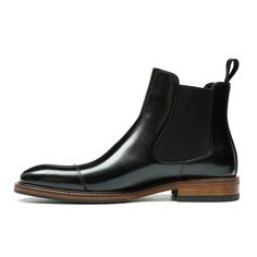 Step up your style game with these Luxleather Round toe Chelsea ankle boots. Crafted with genuine leather shaft and first layer cowskin upper, these boots exude sophistication and quality. The slip-on design and rubber outsole provide comfort and ease of wear, making them perfect for any dressy occasion. Elevate your wardrobe with these timeless ankle boots today! Luxury Black Wingtip Chelsea Boots, Luxury Masculine Chelsea Ankle Boots, Black Chelsea Boots With Zipper Closure, Masculine Brown Chelsea Ankle Boots, Luxury Slip-on Chelsea Boots For Men, Chelsea Ankle Boots, Casual Everyday, Travel Backpack, Black Ankle Boots