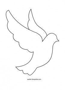 the outline of a dove bird is shown in black and white, as if it were cut out from paper