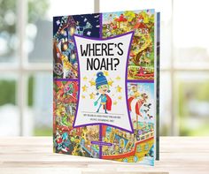 a children's book about where's noah? is displayed on a table