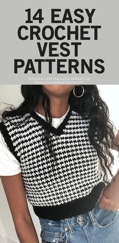 Vests Aesthetic, Easy Crochet Vest, Crochet Vest Patterns, Crochet Vests, Vest Patterns