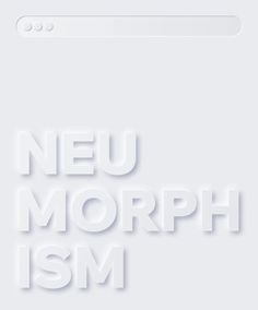 the words neu morph ism are shown in white