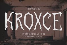 an image of the font used for this type of font that looks like kroxce