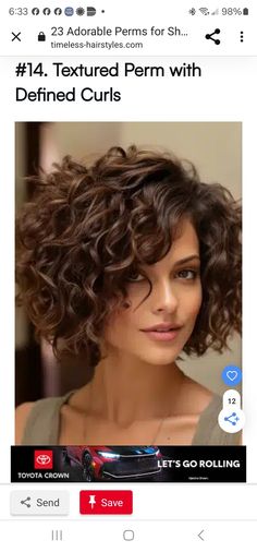 Vintage Short Hair, Curly Natural Curls, Stacked Haircuts, Cute Summer Hairstyles, Grey Curly Hair, Curly Hair Updo, Hair Color For Women