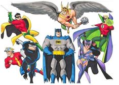 an image of batman cartoon characters