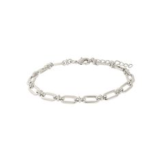 Finish off your look with this stunning oval link chain bracelet.Click on this JEWELRY & WATCHES GUIDE to learn about fit, styles, materials and more! Clasp: lobster-claw Nickel free Metal: brass Length: 7 in. Chain width: 5 mm Packaging: boxed Plating: 14k gold, rhodium Finish: polished Chain type: link Size: 6". Color: Silver Tone. Gender: female. Age Group: adult. Modern Oval Chain Bracelet With Adjustable Chain, Classic Oval Link Paperclip Bracelet, Minimalist Metal Charm Bracelet With Oval Links, Metal Oval Link Charm Bracelet, Minimalist Metal Oval Link Charm Bracelet, Metal Paperclip Chain Bracelet With Oval Links, Classic Oval Metal Chain Bracelet, Metal Paperclip Bracelet With Chunky Oval Link, Chunky Chain Oval Bracelet