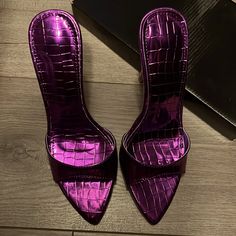 Beautiful Purple Heels, Never Worn. Purple Heels, Jelly Shoes, Swag Shoes, Walker Boots, Rain And Snow Boots, Boot Sandals, Sneaker Shopping, Snow Boots, Laptop Bag