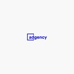 the logo for adgency is shown in blue on a white background with an image of