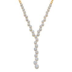 This 18k gold beaded necklace features round diamond clusters at the center that lead into a stunning drop. The bold necklace contains 2.18 carats worth of diamonds. Gold Beaded Necklace, Bold Necklace, Types Of Diamonds, Gold Bead Necklace, Cluster Necklace, Round Moissanite, Fine Jewelry Designers, Lariat Necklace, Rose Gold Necklace