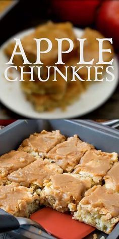 an image of apple chunkies in a pan with the title overlay above it