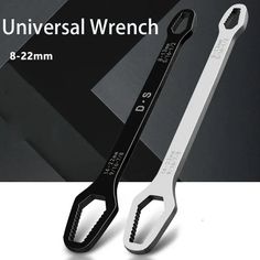 two wrenches are sitting next to each other on a white background with the words universal wrench 8 - 22mm