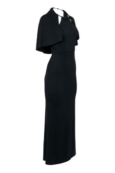 Go sleek and sultry for you next formal event with this luxe gown from ABS! Made in a halter design with a luxe gunmetal necklace and draped fabric. This striking stunner is sure to turn heads when you pair her with statement earrings, a chic up-do, and patent leather platforms! Size XS Shell: 97% Polyester, 3% Spandex Lining: 92% Acetate, 8% Spandex Concealed back zipper Lined Column silhouette Halter neckline with necklace Open back Back kick pleat Bust 30" Waist 25" Total length 58" Sleek Draped Maxi Dress For Gala, Solid One-shoulder Maxi Dress For Evening, Solid Color One-shoulder Evening Maxi Dress, Sleek Draped Evening Dress, Elegant Draped Maxi Dress For Evening, Sleek Formal Evening Dress, Evening Stretch Draped Maxi Dress, Sleek Draped Evening Maxi Dress, Sleek Draped Maxi Evening Dress