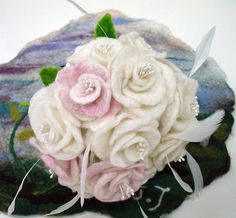 Wet felting flower~ Wet Felting, Felt, Wool, Plants, Flowers