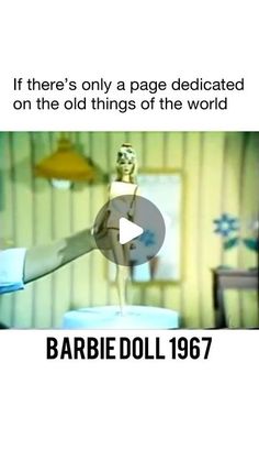 an animated image of a person holding a large knife in their hand with the caption barbie doll's only page dedicated on the old things of the world