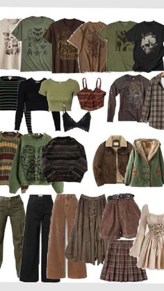 Crowcore Aesthetic Outfits, Clothing Grunge, Cheap Grunge Outfits, Outfit Boards Grunge, Earthy Core Outfits, Earthy Aesthetic Clothes, Light Grunge Clothes, Grunge Clothes Summer, Emo Earthy Outfits