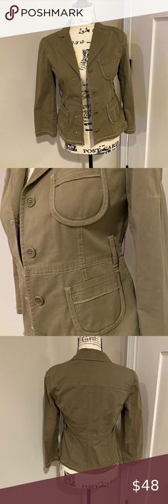 Bcbgmaxazria Jacket Size XS Olive Green, Overalls, Sleeve Length, Blazer