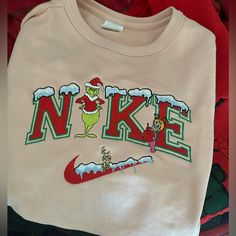 Brand New. Color Is Light Pink. Comes In Xs-Xl Grinch Embroidery, Grinch Sweater, Maroon Cardigan, Coral Sweater, Black Poncho, Zip Front Sweater, Oversized Sweater Cardigan, Embroidery Sweater, Beaded Sweater